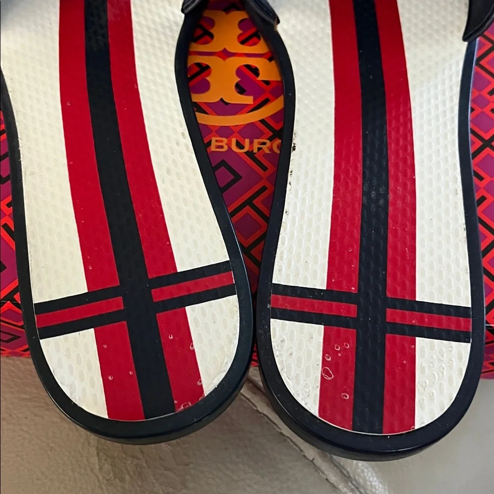 Tory Burch Logo Slide Sandals